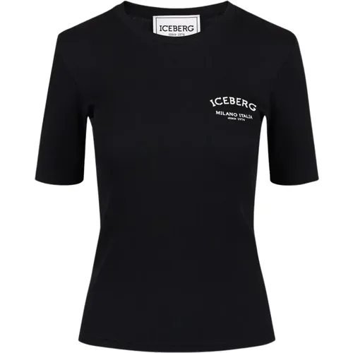 Iceberg - Tops > T-Shirts - Black - Iceberg - Modalova