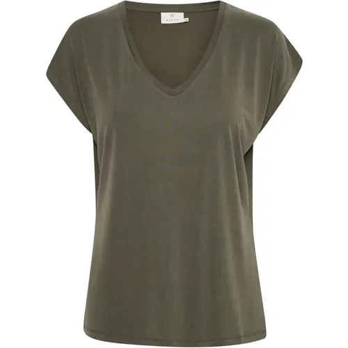 Kaffe - Tops > T-Shirts - Green - Kaffe - Modalova