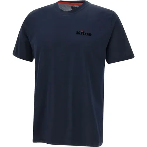 Kiton - Tops > T-Shirts - Blue - Kiton - Modalova