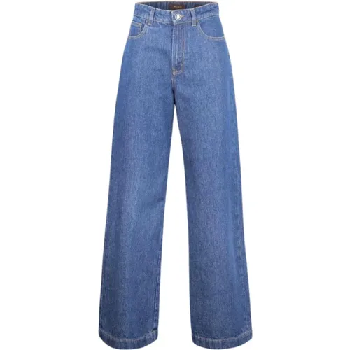 Moorer - Jeans larges - Bleu - Moorer - Modalova