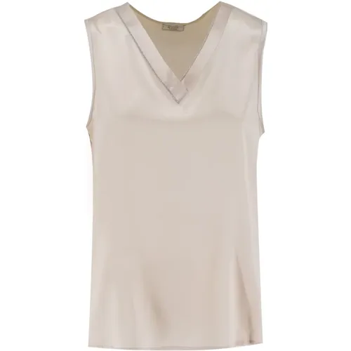 Tops > Sleeveless Tops - - PESERICO - Modalova