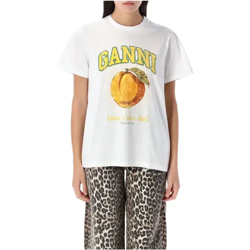 Ganni - Tops > T-Shirts - White - Ganni - Modalova