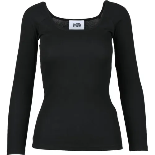 Tops > Long Sleeve Tops - - Alpha Studio - Modalova