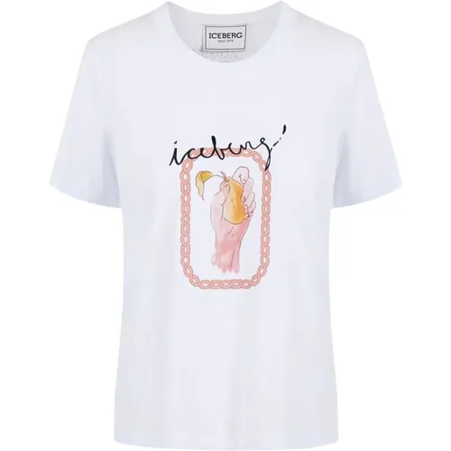 Iceberg - Tops > T-Shirts - White - Iceberg - Modalova