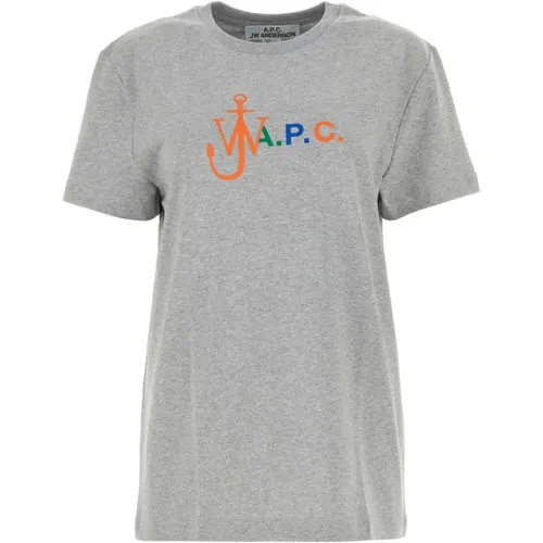 A.p.c. - Tops > T-Shirts - Gray - A.p.c. - Modalova