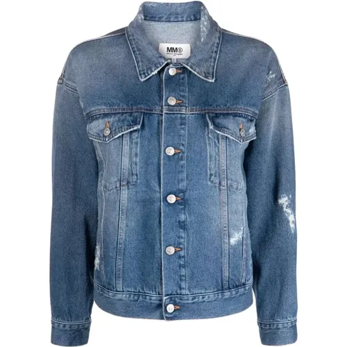 Jackets > Denim Jackets - - MM6 Maison Margiela - Modalova