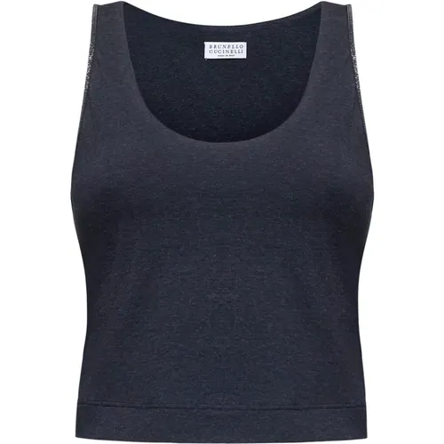 Tops > Sleeveless Tops - - BRUNELLO CUCINELLI - Modalova