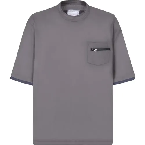 Sacai - Tops > T-Shirts - Gray - Sacai - Modalova