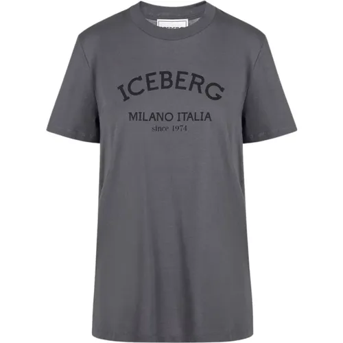 Iceberg - Tops > T-Shirts - Gray - Iceberg - Modalova