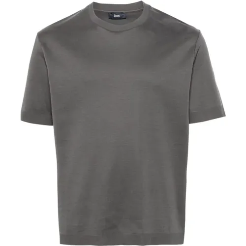 Herno - Tops > T-Shirts - Gray - Herno - Modalova