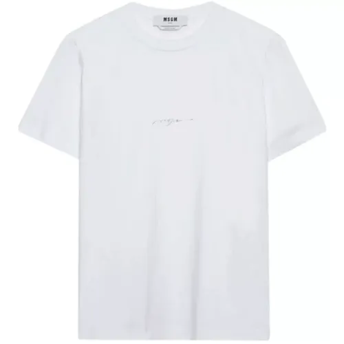 Msgm - Tops > T-Shirts - White - Msgm - Modalova