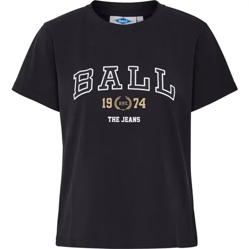 Ball - Tops > T-Shirts - Black - Ball - Modalova