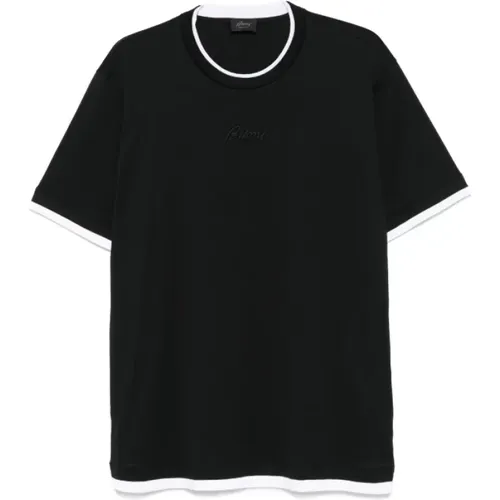 Brioni - Tops > T-Shirts - Black - Brioni - Modalova