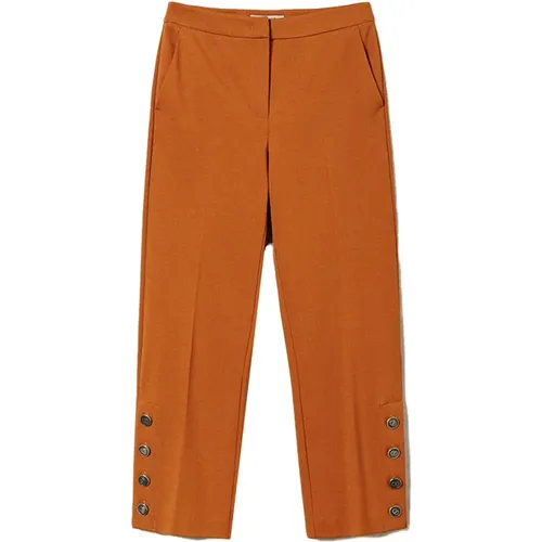 Trousers > Cropped Trousers - - Twinset - Modalova