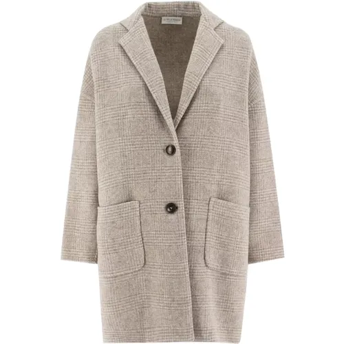 Coats > Single-Breasted Coats - - Le Tricot Perugia - Modalova