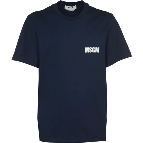 Msgm - Tops > T-Shirts - Blue - Msgm - Modalova