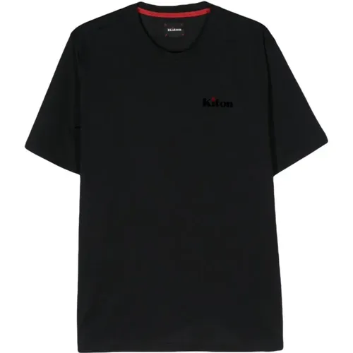 Kiton - Tops > T-Shirts - Black - Kiton - Modalova