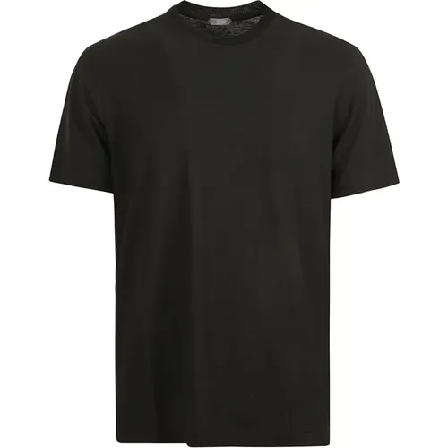 Zanone - Tops > T-Shirts - Black - Zanone - Modalova