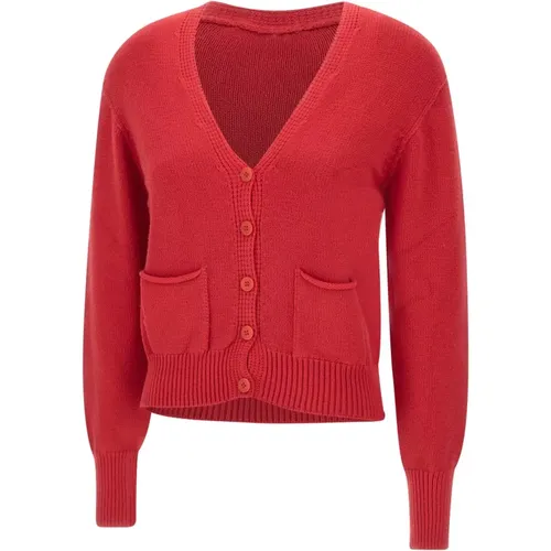 Kaos - Knitwear > Cardigans - Red - Kaos - Modalova