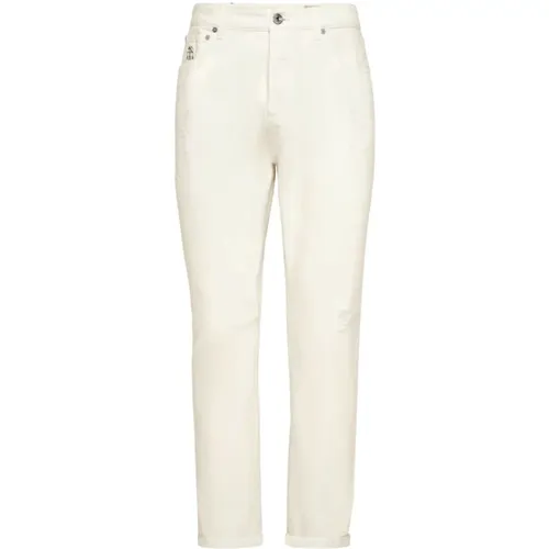 Trousers > Straight Trousers - - BRUNELLO CUCINELLI - Modalova