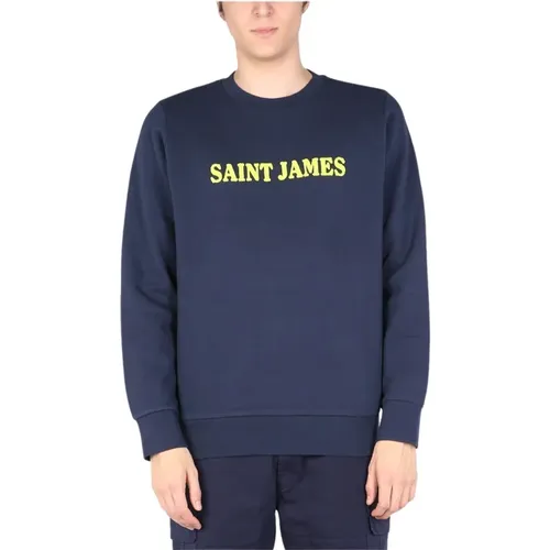 Sweatshirt With Logo Print - Saint James - Modalova