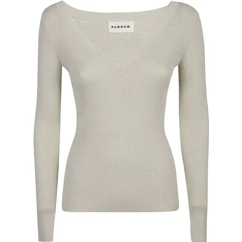 Knitwear > V-neck Knitwear - - P.a.r.o.s.h. - Modalova