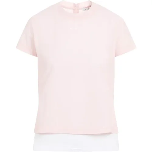 Alaïa - Tops > T-Shirts - Pink - Alaïa - Modalova