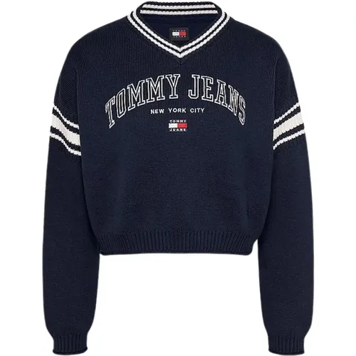 Knitwear > V-neck Knitwear - - Tommy Hilfiger - Modalova