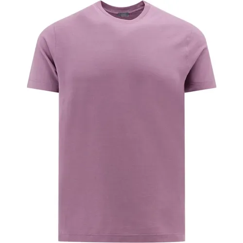 Zanone - Tops > T-Shirts - Purple - Zanone - Modalova