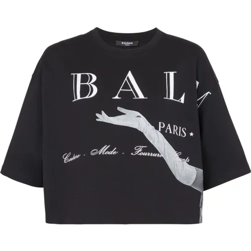 Balmain - Tops > T-Shirts - Black - Balmain - Modalova