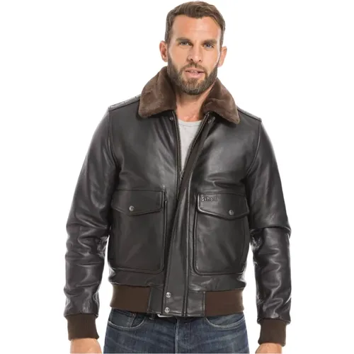 Jackets > Leather Jackets - - Schott NYC - Modalova