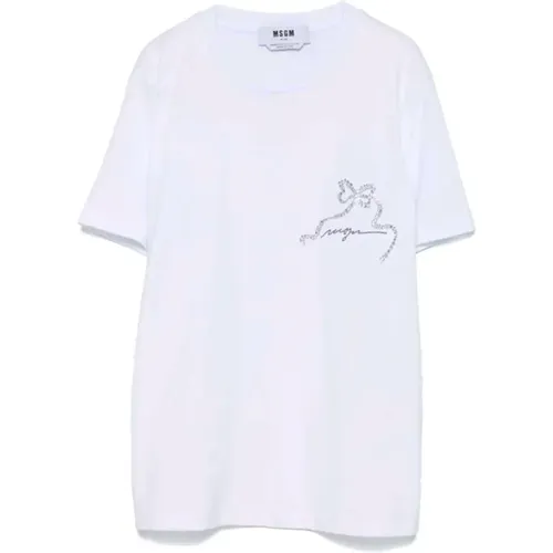 Msgm - Tops > T-Shirts - White - Msgm - Modalova