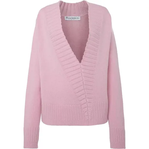 Knitwear > V-neck Knitwear - - JW Anderson - Modalova