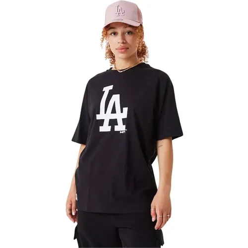 Triko New Era MLB Flowers Graphic Oversized Tee Los Angeles Dodgers Optic  White / Black - Snapbacks