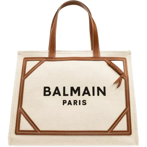 Balmain - Bags > Handbags - Beige - Balmain - Modalova