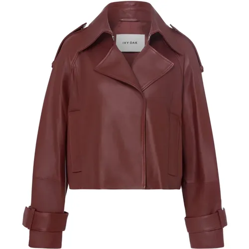 Jackets > Leather Jackets - - IVY OAK - Modalova