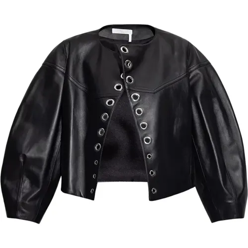 Jackets > Leather Jackets - - Chloé - Modalova