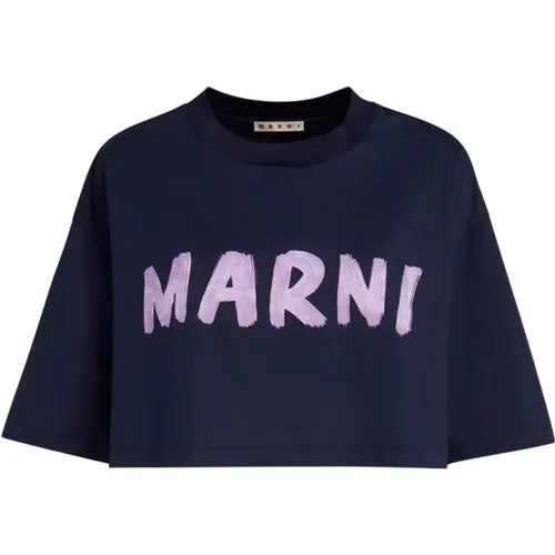 Marni - Tops > T-Shirts - Blue - Marni - Modalova