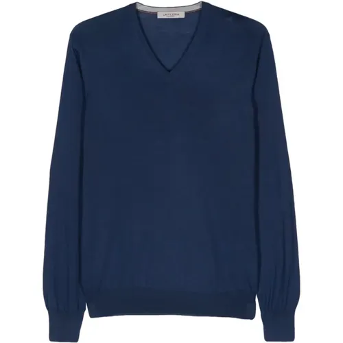 Knitwear > V-neck Knitwear - - La Fileria - Modalova