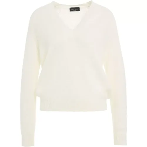 Knitwear > V-neck Knitwear - - Roberto Collina - Modalova