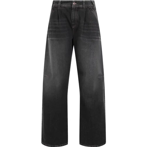 Jeans > Wide Jeans - - BRUNELLO CUCINELLI - Modalova