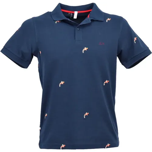 Sun68 - Tops > Polo Shirts - Blue - Sun68 - Modalova