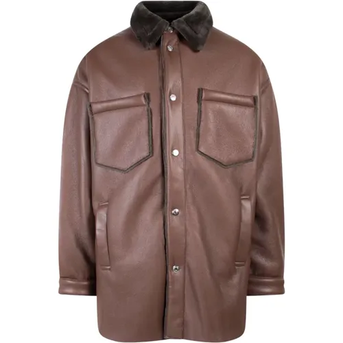 Jackets > Leather Jackets - - Nanushka - Modalova
