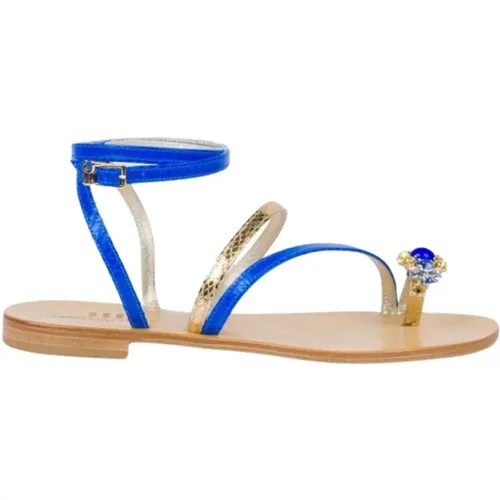 Shoes > Sandals > Flat Sandals - - Emanuela Caruso - Modalova