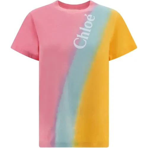 Chloé - Tops > T-Shirts - Pink - Chloé - Modalova