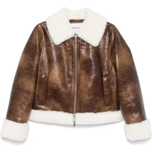 Jackets > Faux Fur & Shearling Jackets - - Stand Studio - Modalova