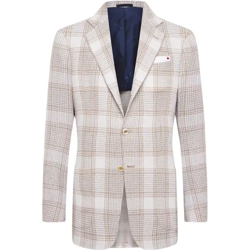 Kiton - Jackets > Blazers - Beige - Kiton - Modalova