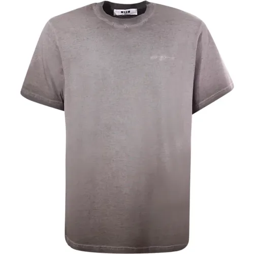 Msgm - Tops > T-Shirts - Gray - Msgm - Modalova