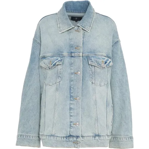 Jackets > Denim Jackets - - 7 For All Mankind - Modalova