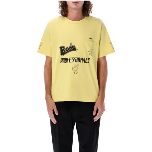 Bode - Tops > T-Shirts - Yellow - Bode - Modalova